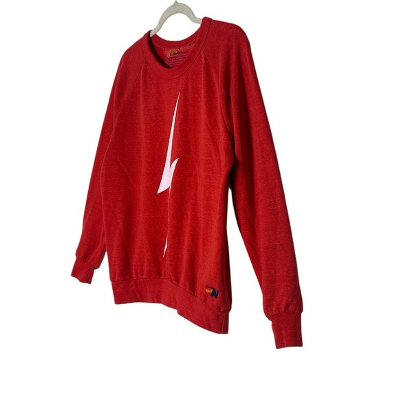 Aviator Nation Bolt Graphic Crew Sweatshirt Red‎ Womens Small - Picture 11 of 11